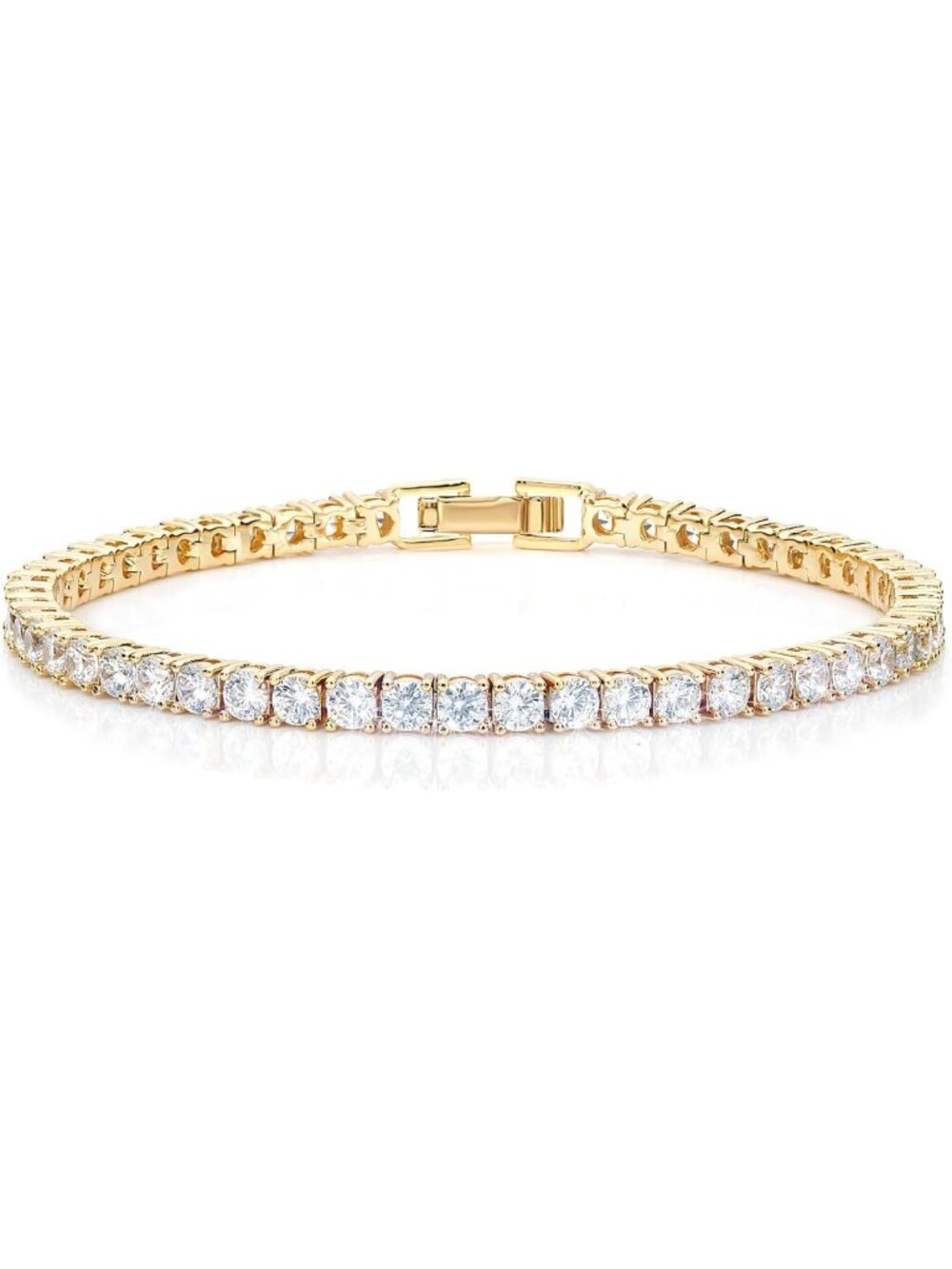 Elegant 18K Gold & Silver Plated Tennis Bracelet for Women & Men, Cubic